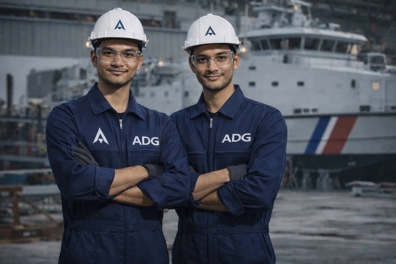 ADG team at shipyard